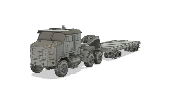 military tank transporter turbosquid