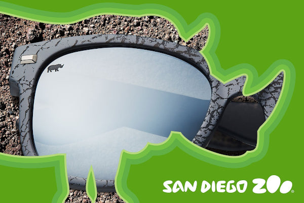 pair of knockaround rhino sunglasses artistic design