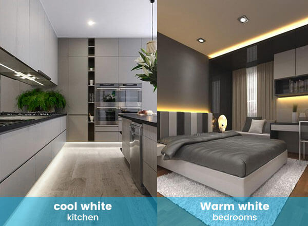 Difference Between Warm white led strip & Daylight white strips