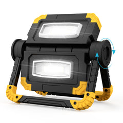 Olafus 2000LM LED Portable Work Light Rechargeable Yellow, 360° Rotation Folding, Type C Charge