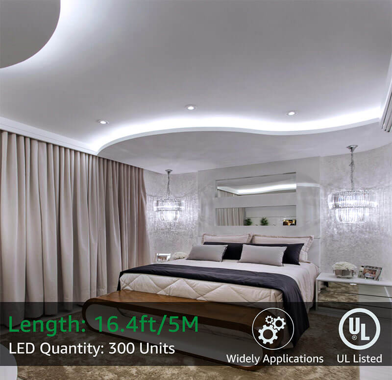 Led Strip Lights Kit Dimmable 5m 300 Leds Under Cabinet Lighting