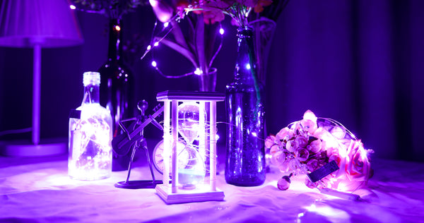 Purple LED Fairy Lights for Home Decor