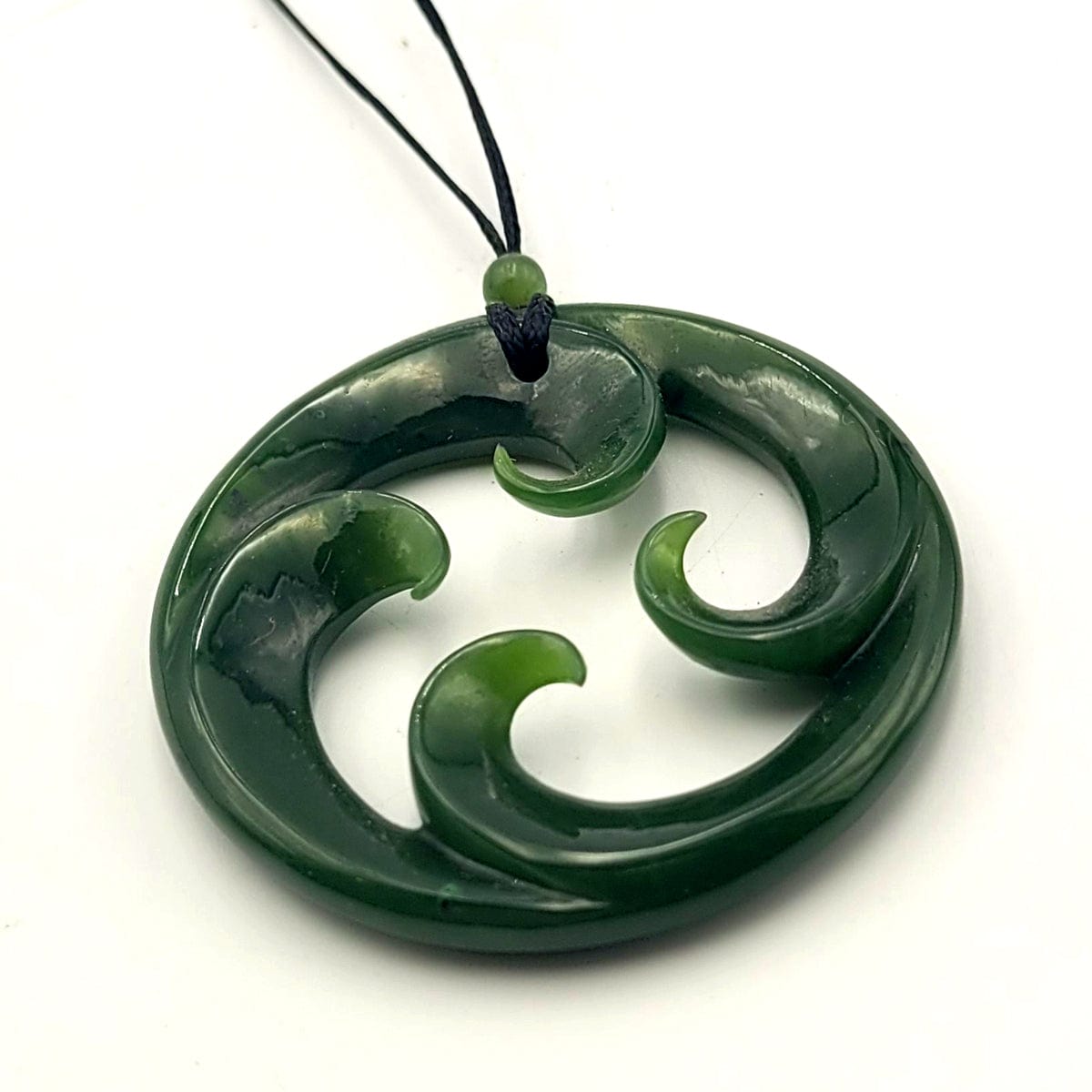 jade spiral pendant