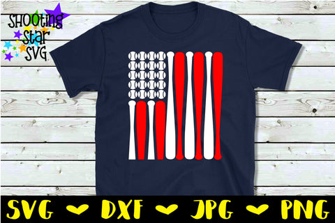 Baseball American Flag SVG