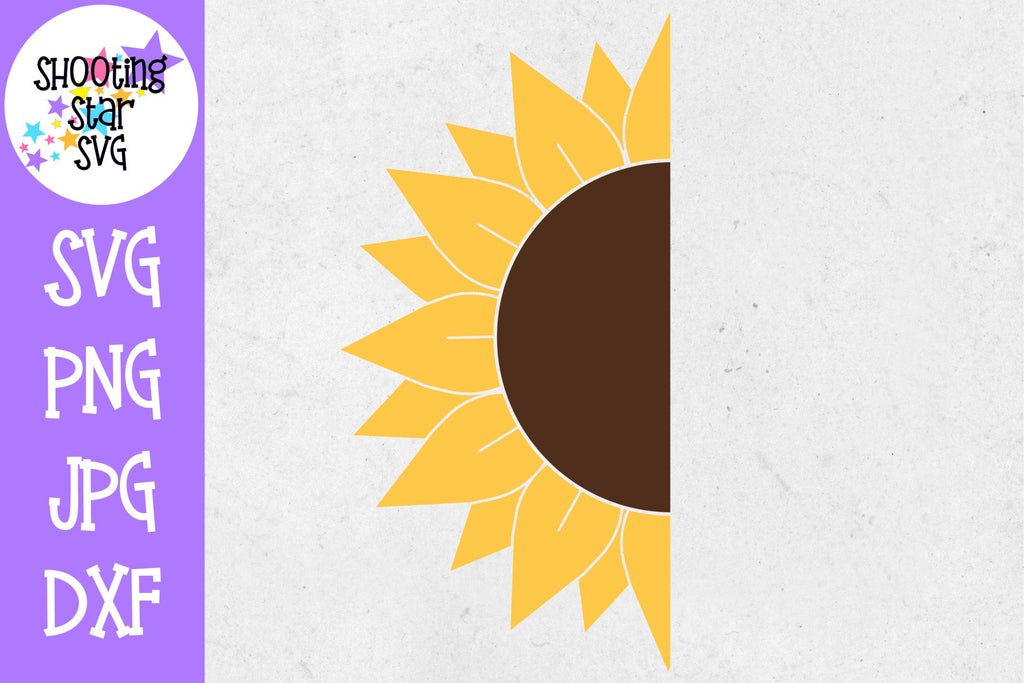 Free Free 213 Decal Half Sunflower Svg SVG PNG EPS DXF File