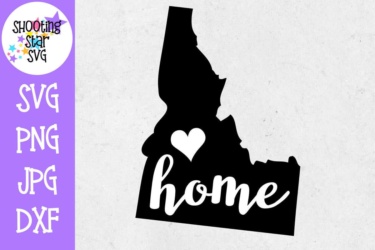 Download Idaho State Home with Heart SVG - 50 States SVG - United ...