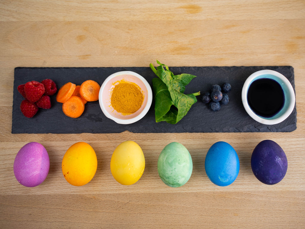 Overview of natural colors and Easter eggs
