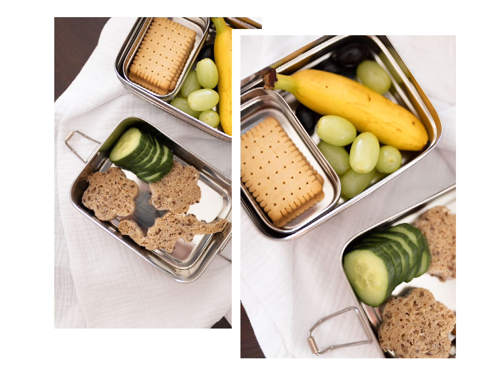 Pausenbrot, Obst und Gemüse in Brotbox