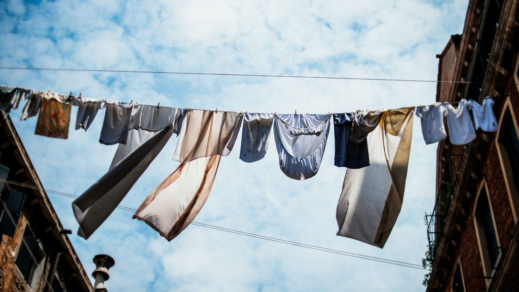 Clothes on clothesline