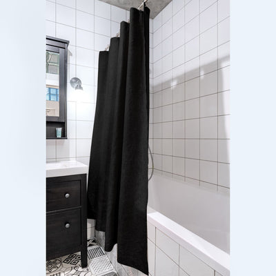 BIANCA Waterproof Shower Curtain With Hooks -1pc Standard size