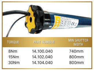 Somfy RTS Remote 240v roller shutter motor