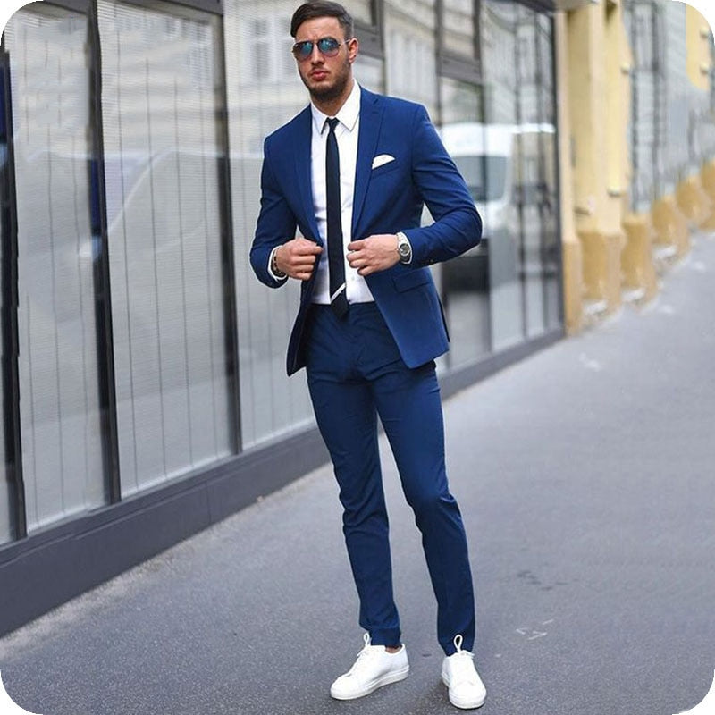 Beige Men Suits for Wedding Suit Wide Peaked Lapel Formal Groom Wear G ...