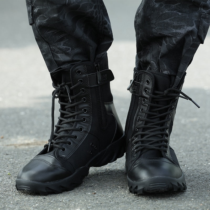 Hiking Shoes Men Tracking Boots Military Tactical Combat Botas Non-sli ...