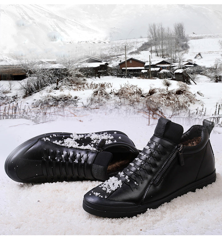 mens snow boots with zipper