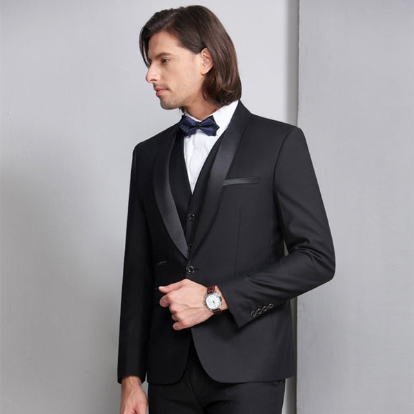 Plyesxale Black Suit Men 2018 Slim Fit Groom Wedding Suits For Men Sty ...