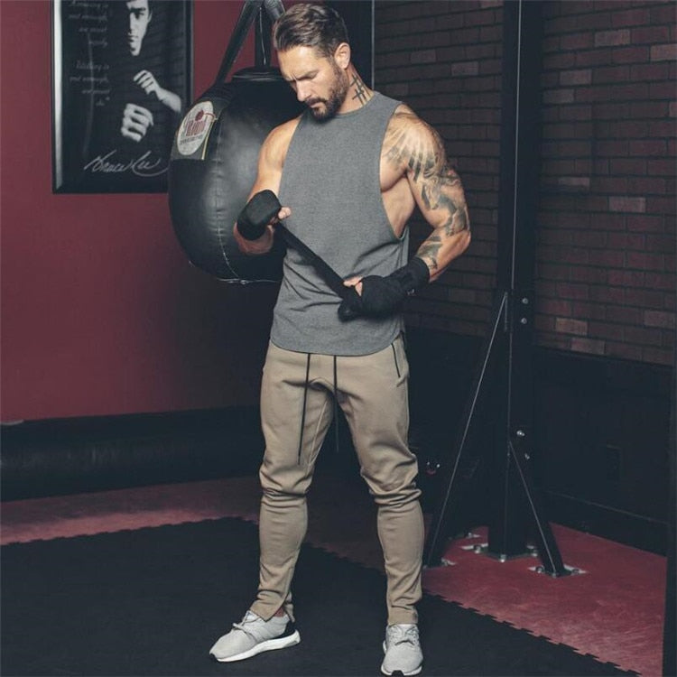 Brand Gyms Stringer Clothing Bodybuilding Tank Top Men Fitness Singlet ...