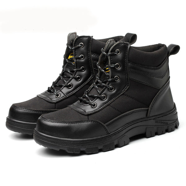 Men Safety Work Boots Winter Camouflage Army Warm Steel Toe Cap Shoes ...