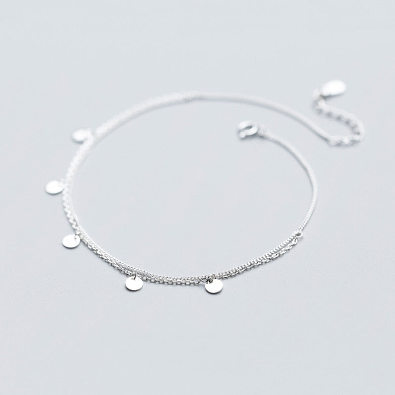 silver ankle chain designs