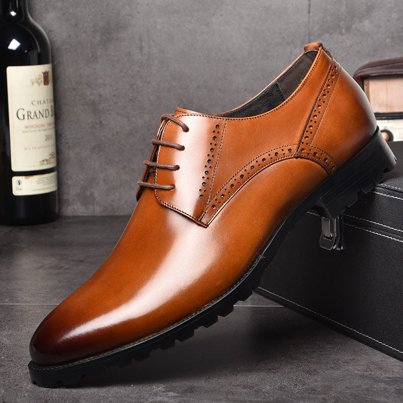 OSCO Men Genuine Leather Shoes Autumn Winter Business Dress Formal Wed ...