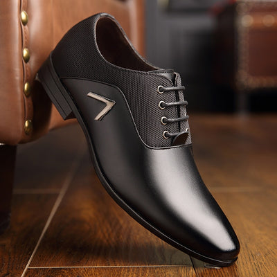 black casual oxford shoes