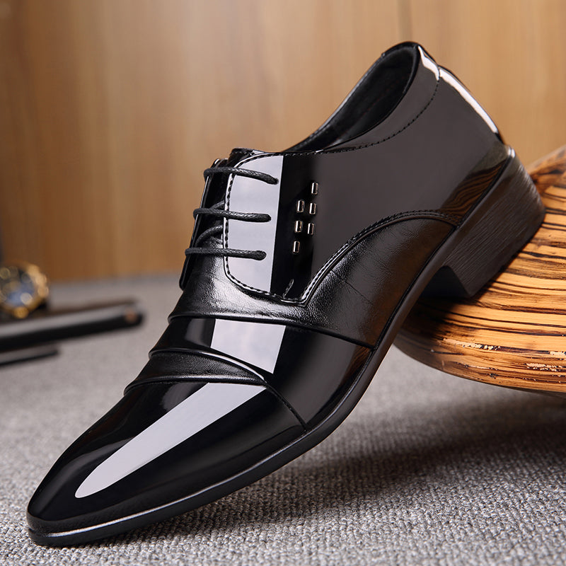 OSCO Formal Men PU Leather Shoes Italian Dress Male Footwear Pointed T ...