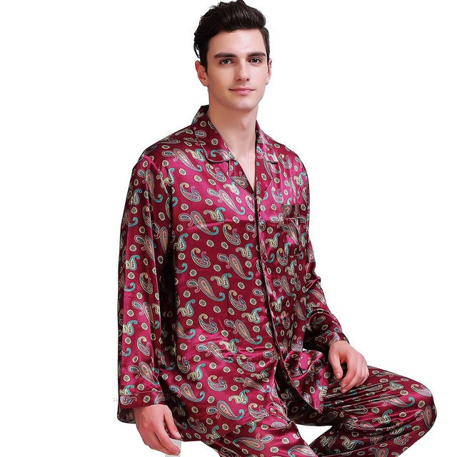 mens satin pajamas