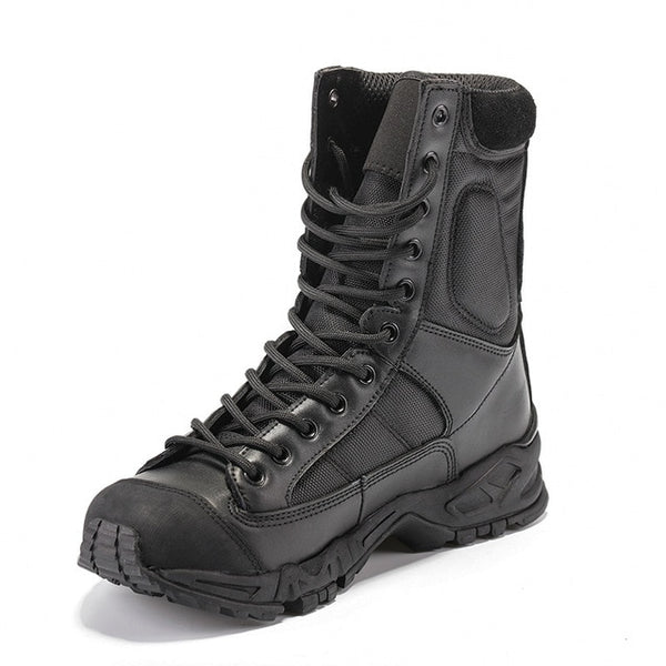 Military Army Boots Men Black Leather Desert Combat Work Shoes Winter ...