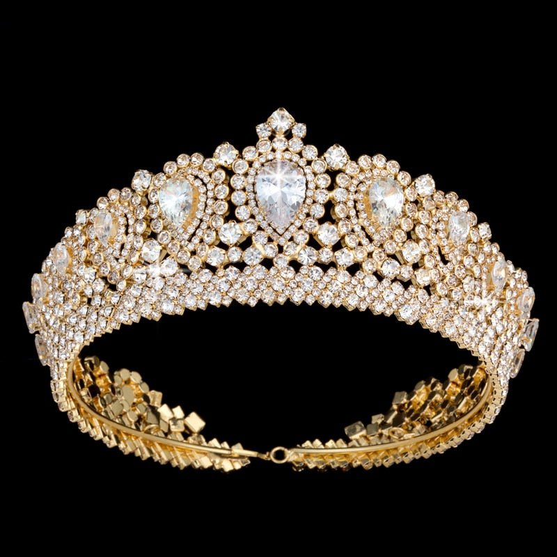New Bling Wedding Crown Diadem Tiara With Zirconia Crystal Elegant Wom ...