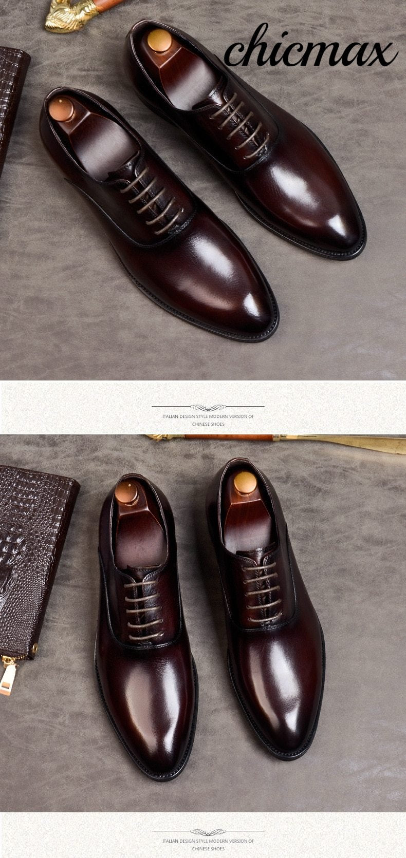 Phenkang mens formal shoes genuine 