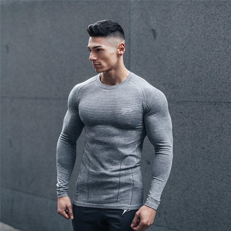 2019 New Brand Long Sleeve Muscle Sportswear Fitness Gyms Men T-Shirt ...