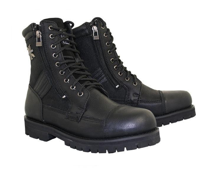 mens black biker boots