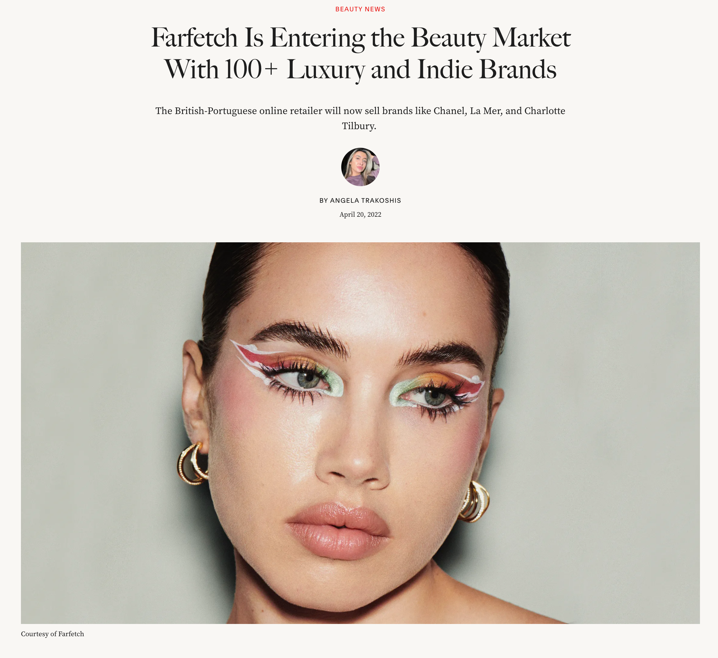Allure: Farfetch Is Entering the Beauty Market With 100+ Luxury and Indie Brands