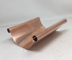 Half Round Double Bead Copper Gutter W/ Bead Rolled In/Outside