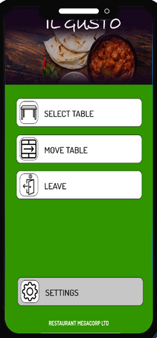 Order Me example Table Selection