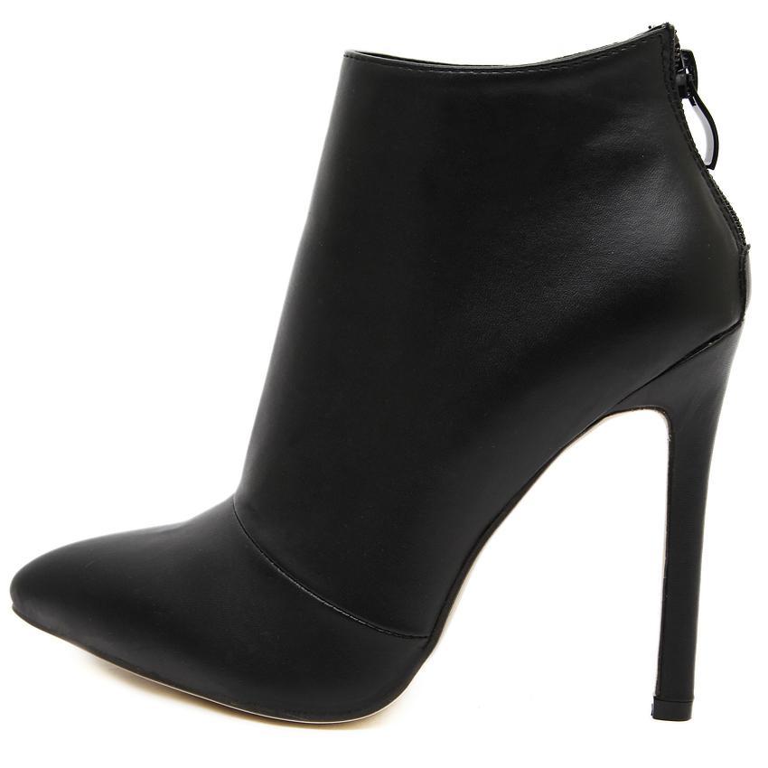 black stiletto ankle boots
