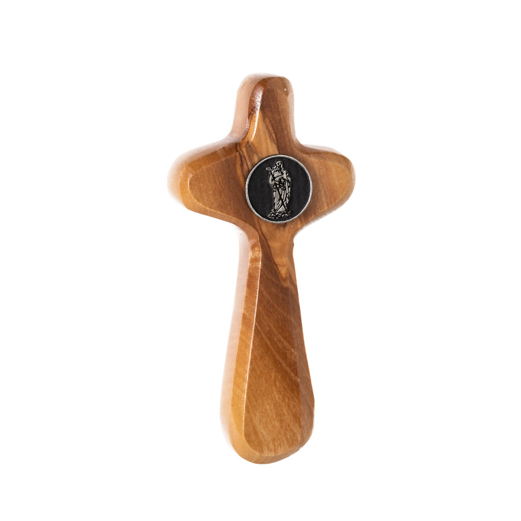 Palm cross from the Holy Land, Olive Wood Comfort cross, Pocket cross –  Handheld palm cross for adults & kids