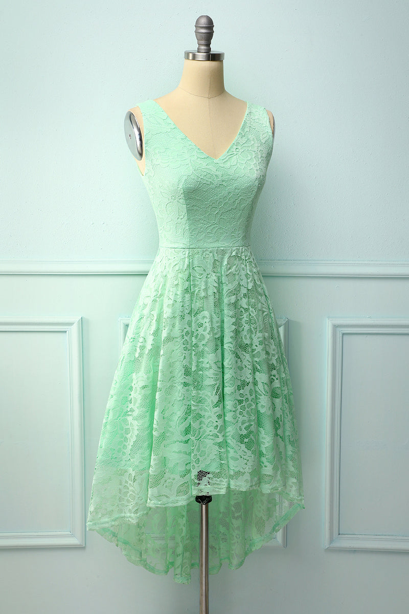 green asymmetrical dress