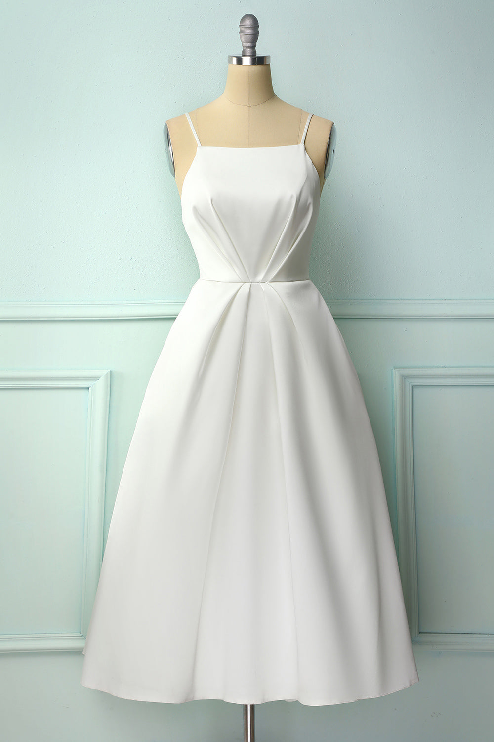 white midi bridesmaid dress