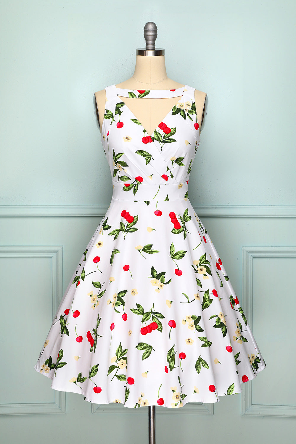 cherry dress white