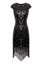 Zapaka Women's Black Gatsby Glitter Fringe 1920s Party Flapper Dress ...