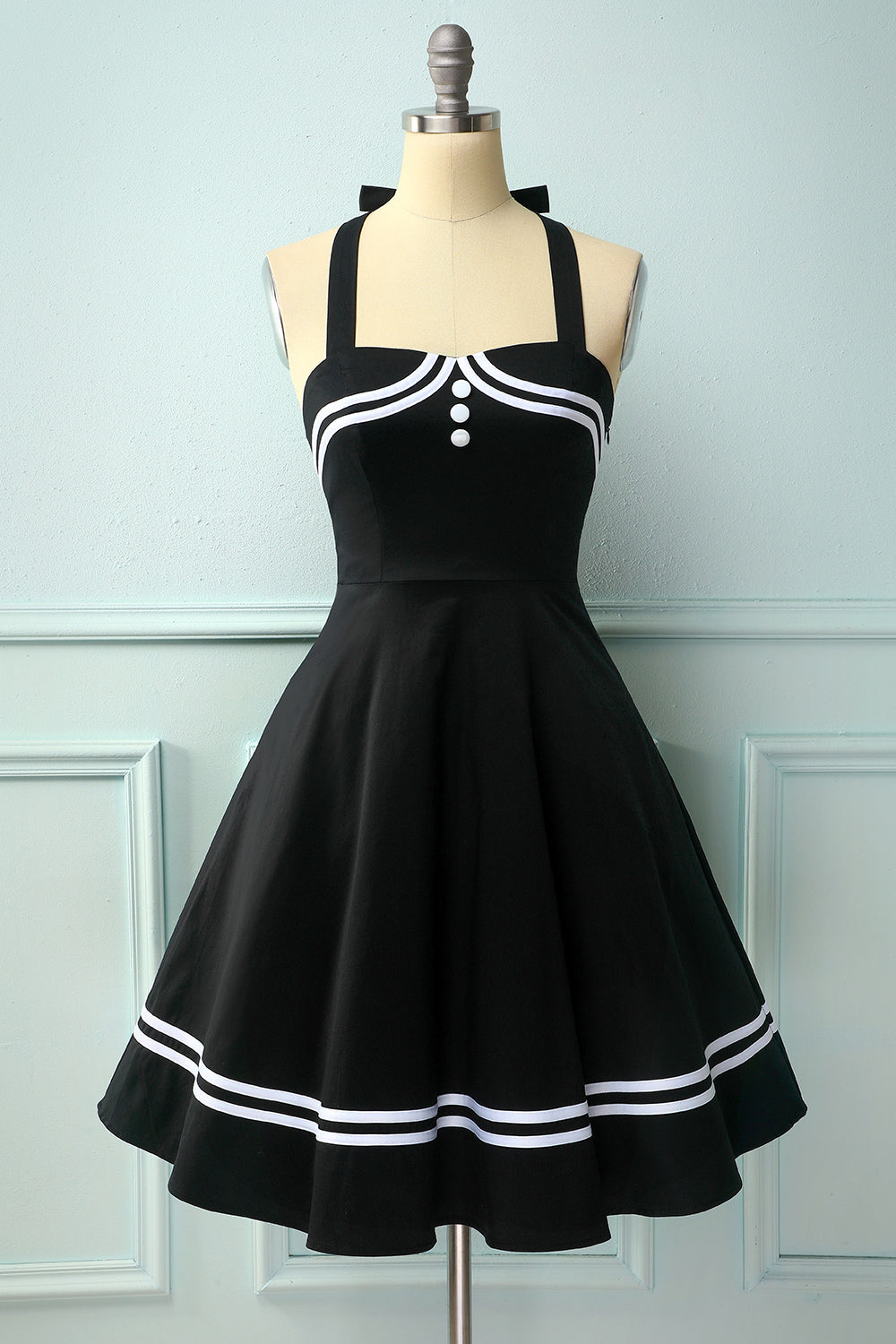 black pin up dress