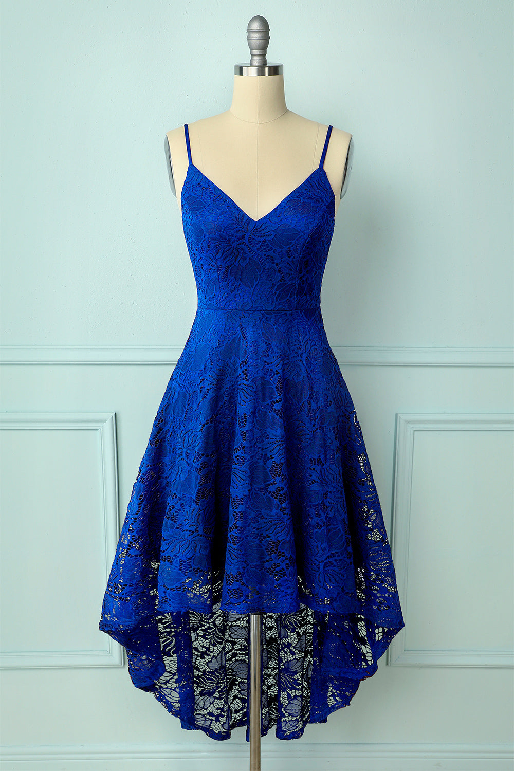 cobalt blue lace dress