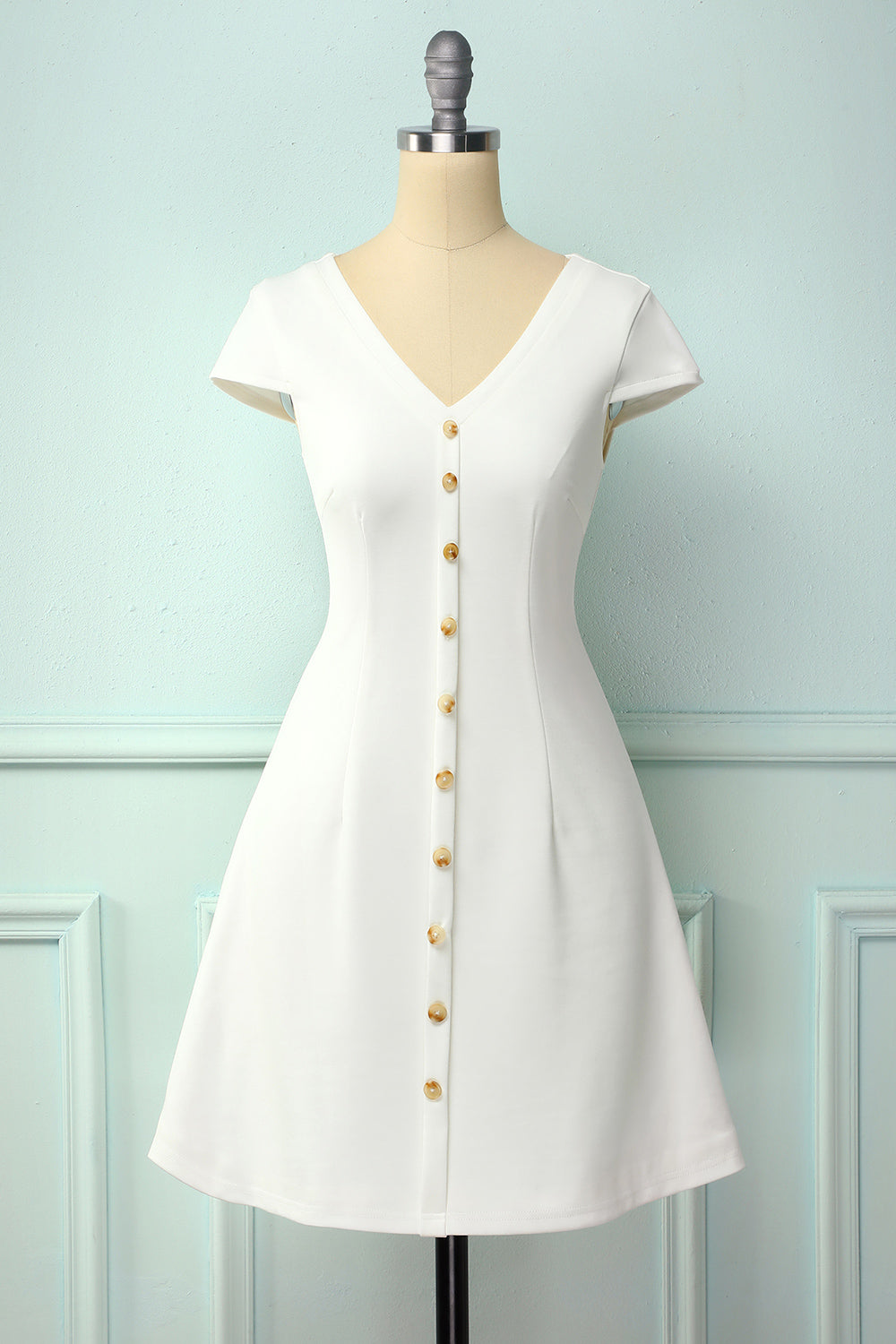 a line shift dress with sleeves