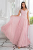 Load image into Gallery viewer, Pink Beaded Chiffon Mother of the Bride Dress