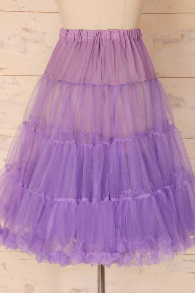 Zapaka Women Retro Style Purple Tulle Vintage Dress Petticoat – ZAPAKA