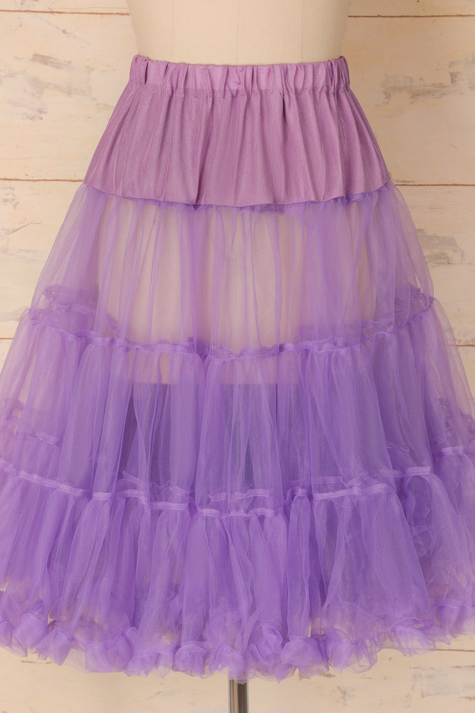 Zapaka Women Retro Style Purple Tulle Vintage Dress Petticoat – ZAPAKA