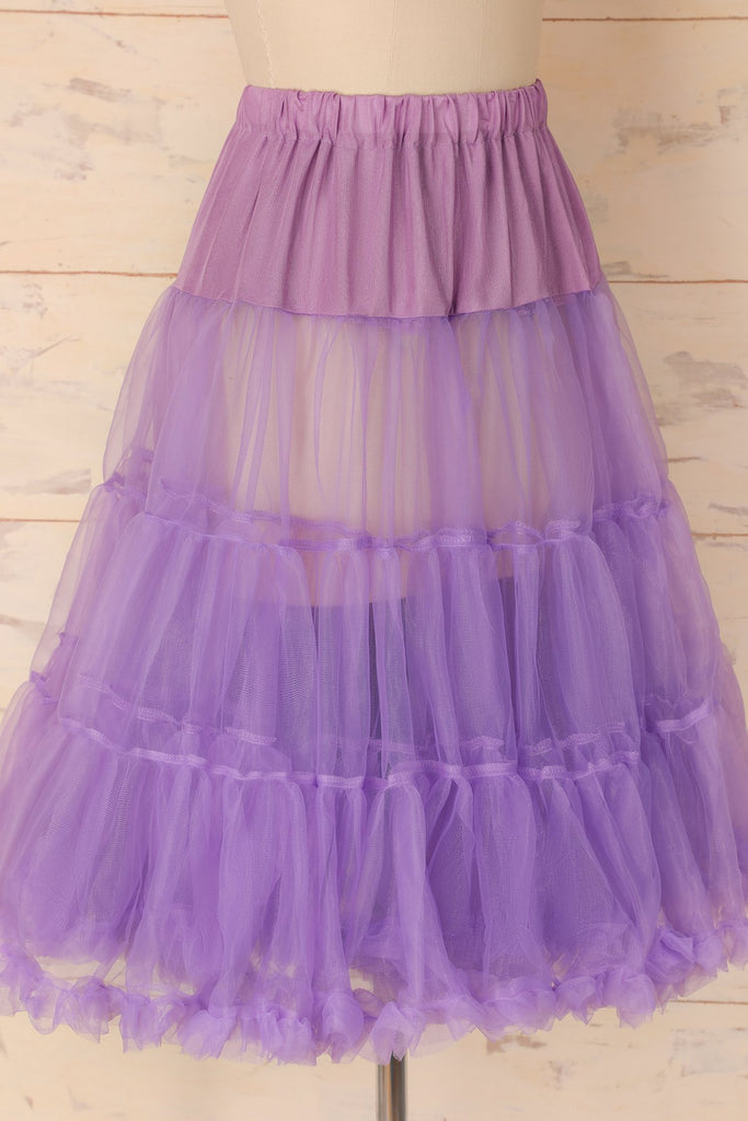 Zapaka Women Retro Style Purple Tulle Vintage Dress Petticoat – ZAPAKA