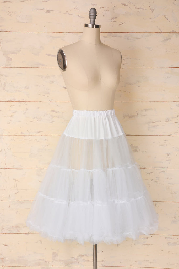 Zapaka Women 1950s Style White Tulle Vintage Dresses Petticoat#N# #N# # ...