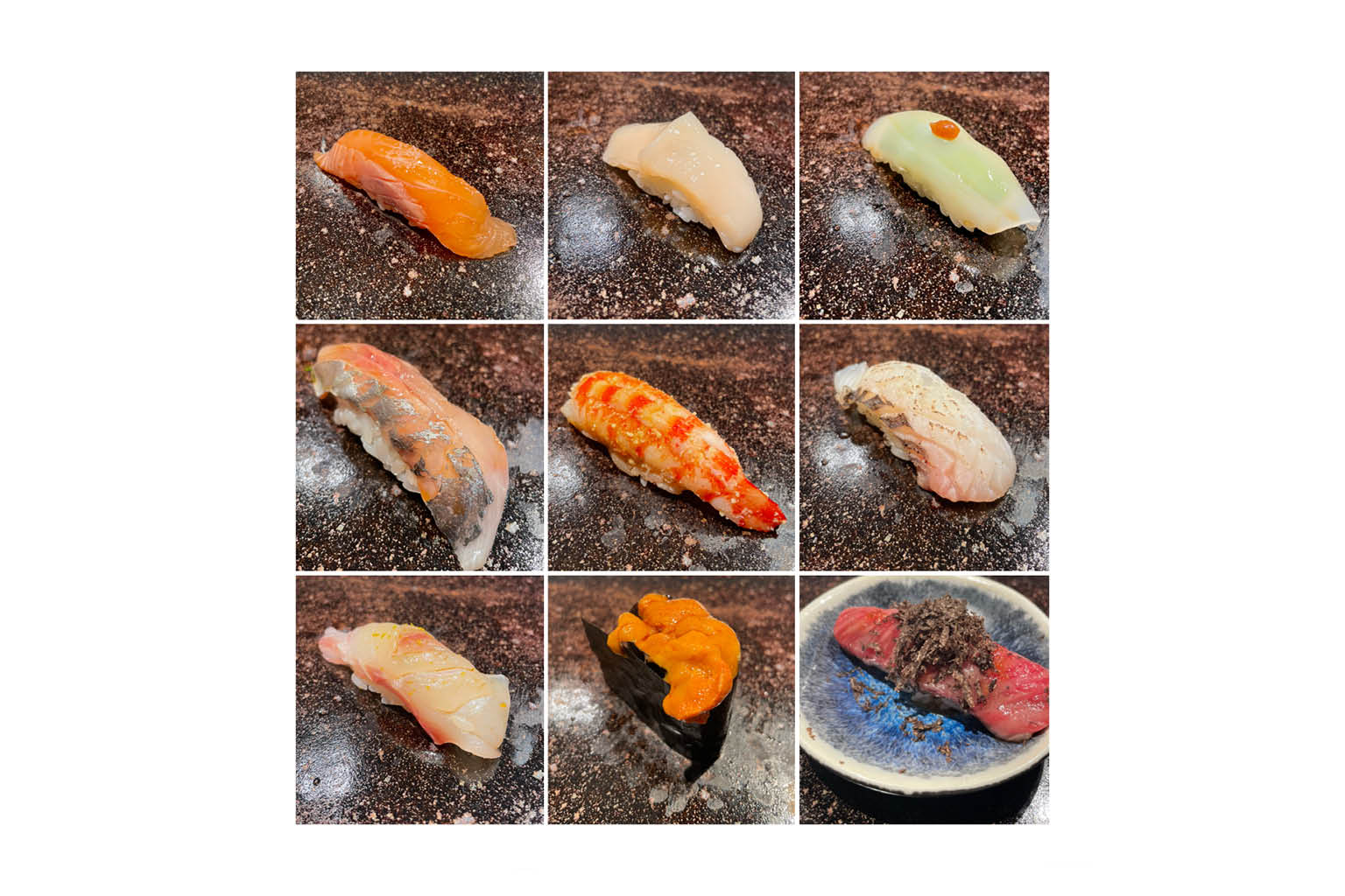 A few selections from the evening’s omakase.