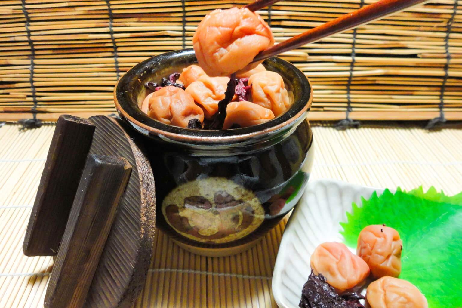 Umeboshi are pickled or salted ume.